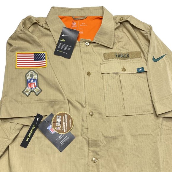 NWT Philadelphia Eagles Nike Salute to Service Button Shirt L Men NFL Football - Picture 4 of 7